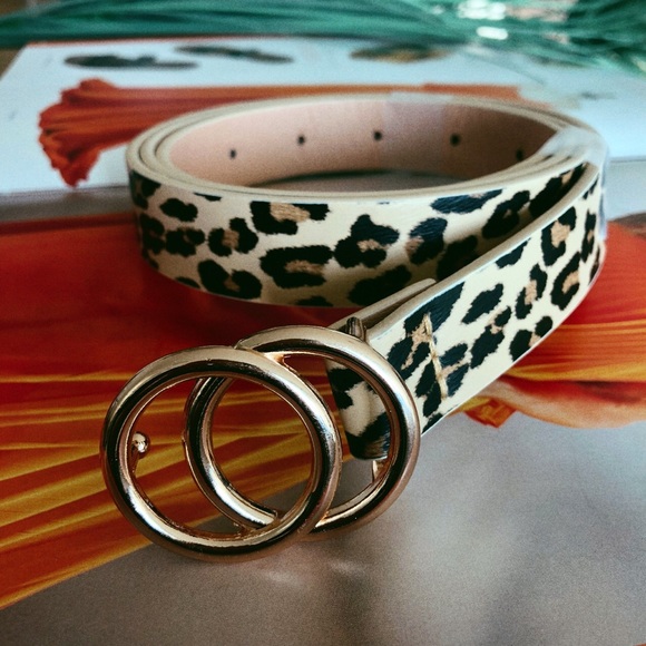 MischkaPu Accessories - Leopard Double O Ring Belt MischkaPu Accessories - Leopard Double O Ring Belt